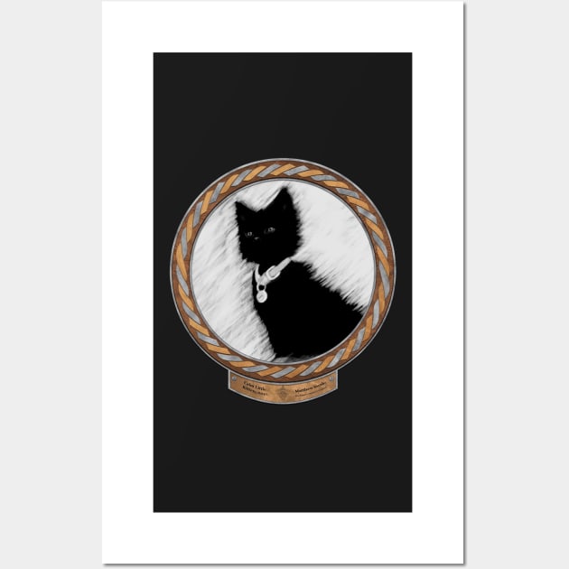 Calm Little Kitten (frame copper silver celtic rope) Wall Art by Swabcraft